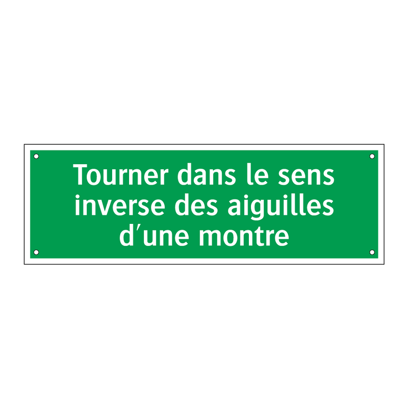 Tourner dans le sens inverse des aiguilles d'une montre