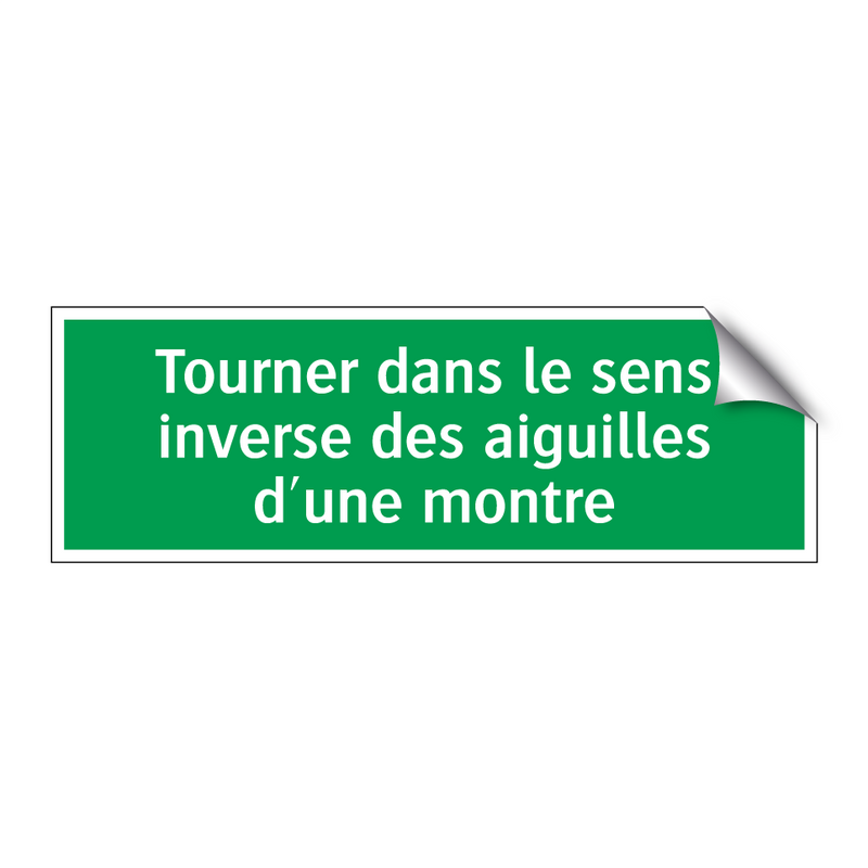 Tourner dans le sens inverse des aiguilles d'une montre
