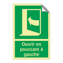 Ouvrir en poussant à gauche
