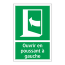 Ouvrir en poussant à gauche