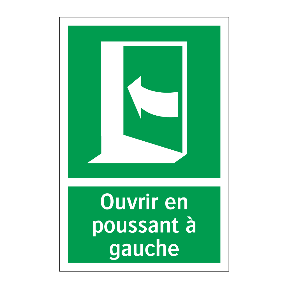 Ouvrir en poussant à gauche