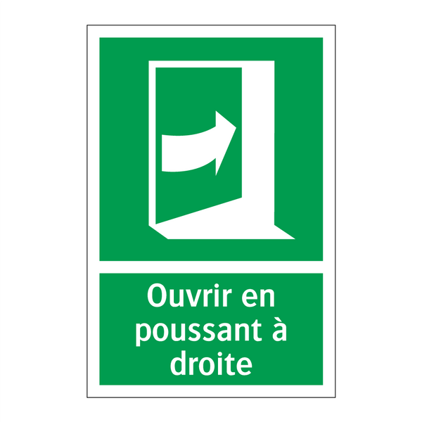 Ouvrir en poussant à droite