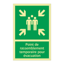 Point de rassemblement temporaire pour évacuation