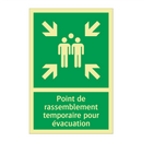 Point de rassemblement temporaire pour évacuation