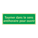 Tourner dans le sens antihoraire pour ouvrir