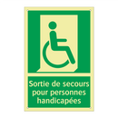 Sortie de secours pour personnes handicapées