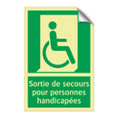 Sortie de secours pour personnes handicapées