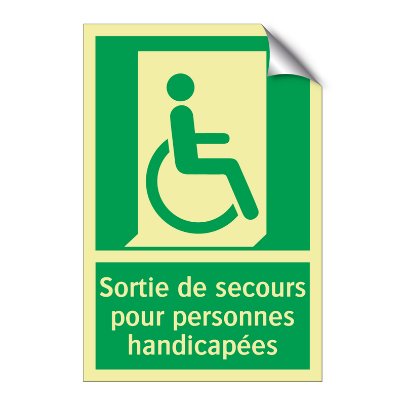 Sortie de secours pour personnes handicapées