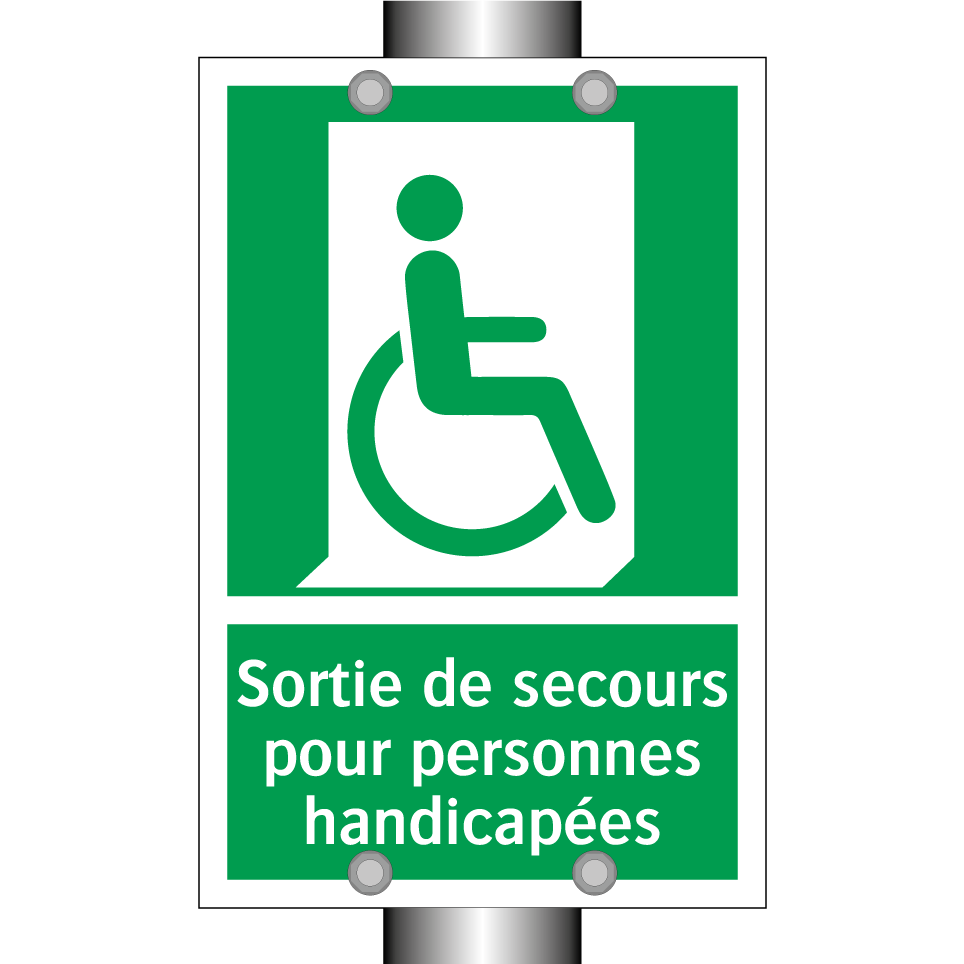 Sortie de secours pour personnes handicapées