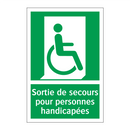 Sortie de secours pour personnes handicapées