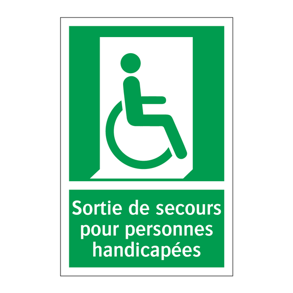 Sortie de secours pour personnes handicapées