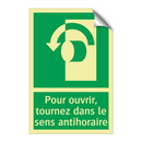 Pour ouvrir, tournez dans le sens antihoraire