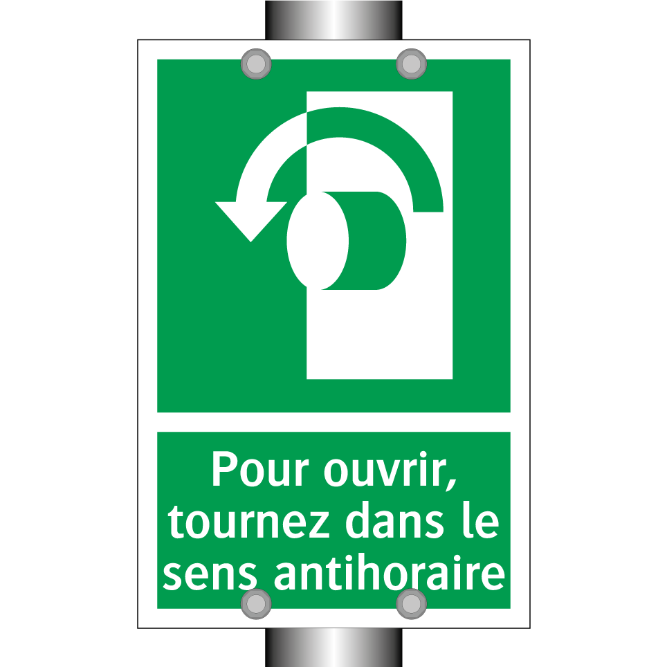Pour ouvrir, tournez dans le sens antihoraire