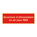 Ouverture d'alimentation en air pour NRA
