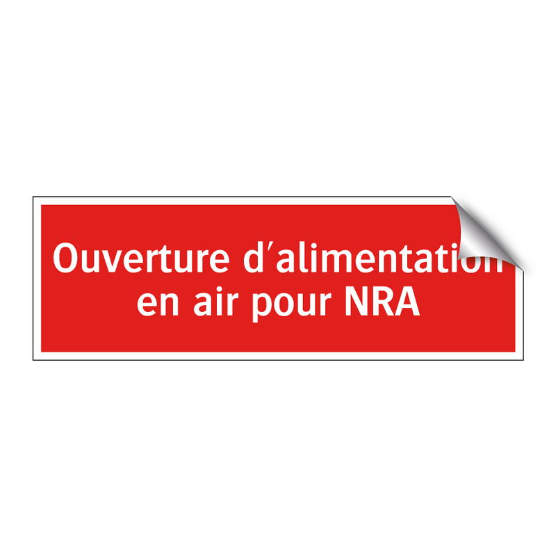 Ouverture d'alimentation en air pour NRA