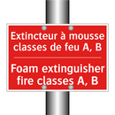 Extincteur à mousse classes de /.../ - Foam extinguisher fire classes /.../