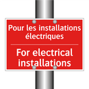 Pour les installations électriques /.../ - For electrical installations