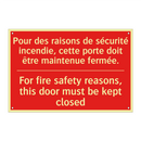 Pour des raisons de sécurité incendie, /.../ - For fire safety reasons, this /.../
