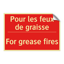 Pour les feux de graisse - For grease fires