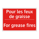 Pour les feux de graisse - For grease fires