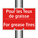 Pour les feux de graisse - For grease fires