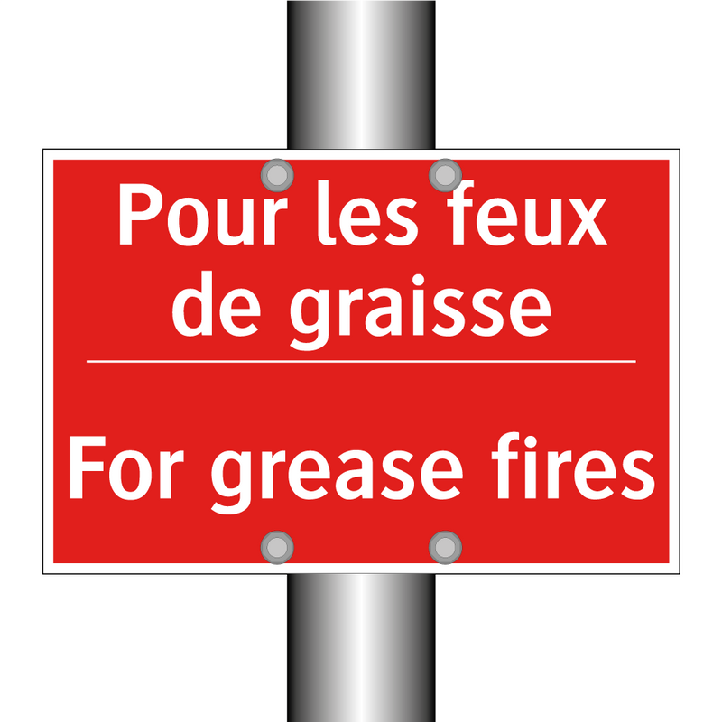 Pour les feux de graisse - For grease fires