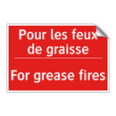 Pour les feux de graisse - For grease fires