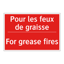 Pour les feux de graisse - For grease fires