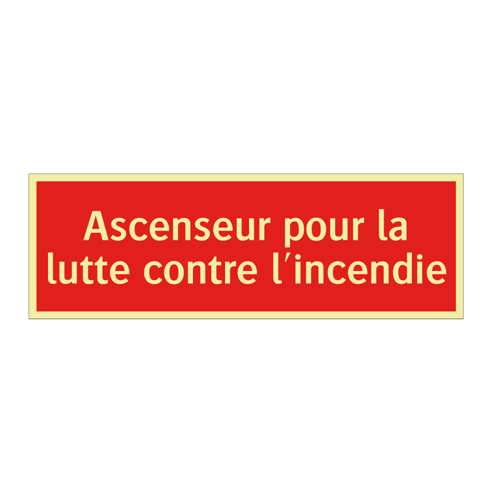 Ascenseur pour la lutte contre l'incendie