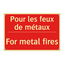 Pour les feux de métaux - For metal fires