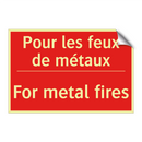 Pour les feux de métaux - For metal fires