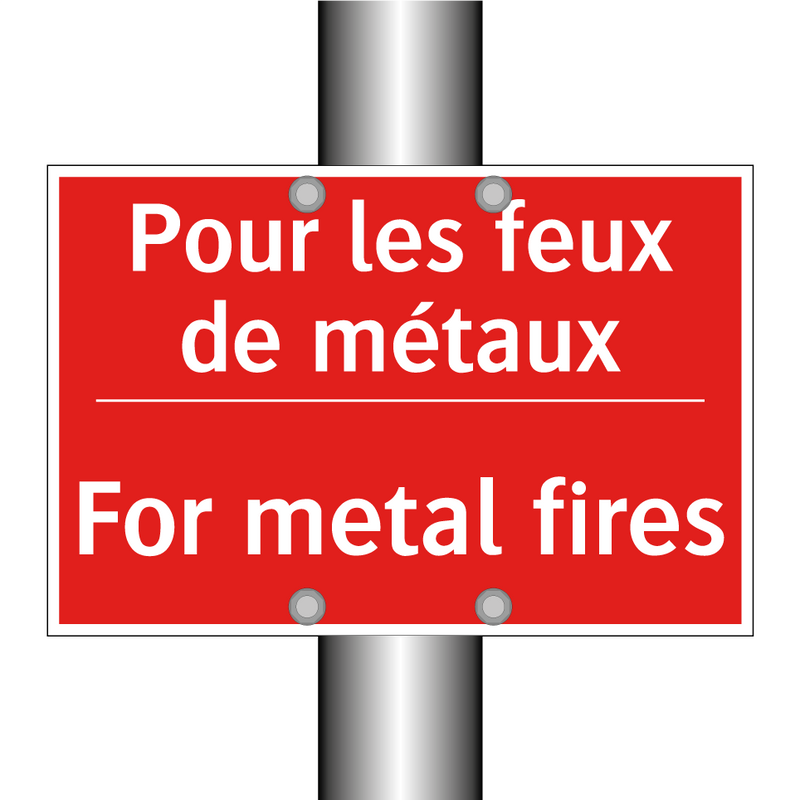 Pour les feux de métaux - For metal fires