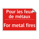 Pour les feux de métaux - For metal fires