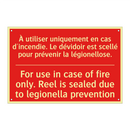 À utiliser uniquement en cas d'incendie. /.../ - For use in case of fire only. /.../