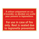 À utiliser uniquement en cas d'incendie. /.../ - For use in case of fire only. /.../