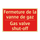 Fermeture de la vanne de gaz - Gas valve shut-off