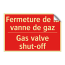 Fermeture de la vanne de gaz - Gas valve shut-off