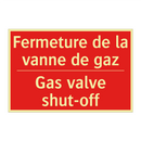 Fermeture de la vanne de gaz - Gas valve shut-off