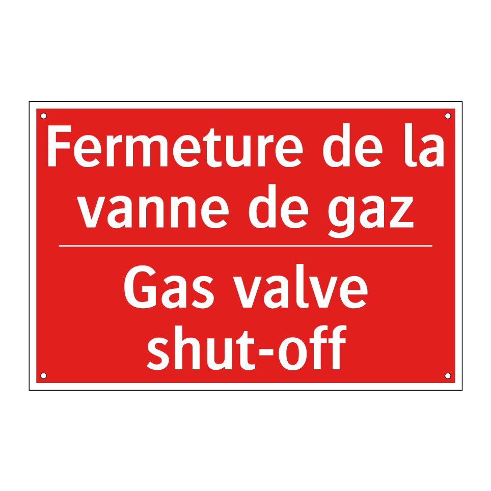 Fermeture de la vanne de gaz - Gas valve shut-off