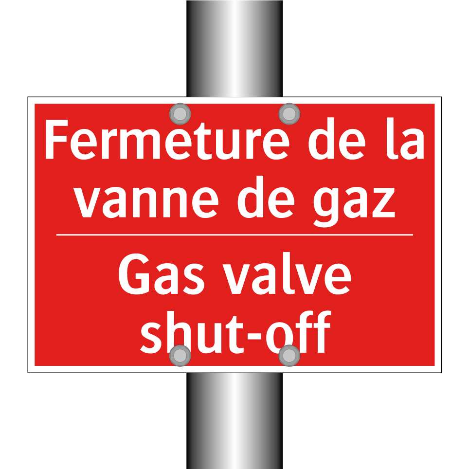 Fermeture de la vanne de gaz - Gas valve shut-off