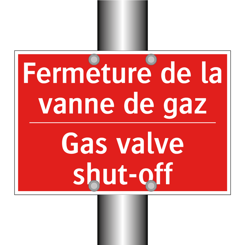 Fermeture de la vanne de gaz - Gas valve shut-off