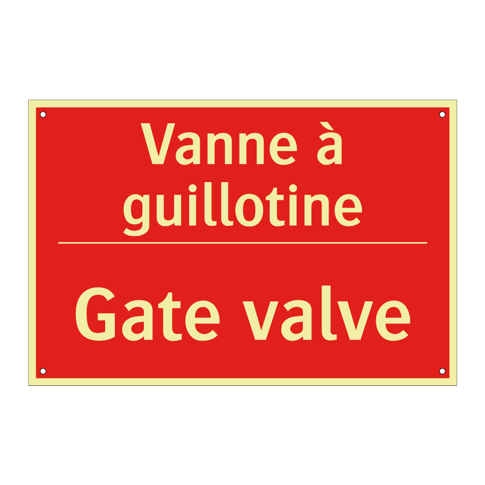 Vanne à guillotine - Gate valve