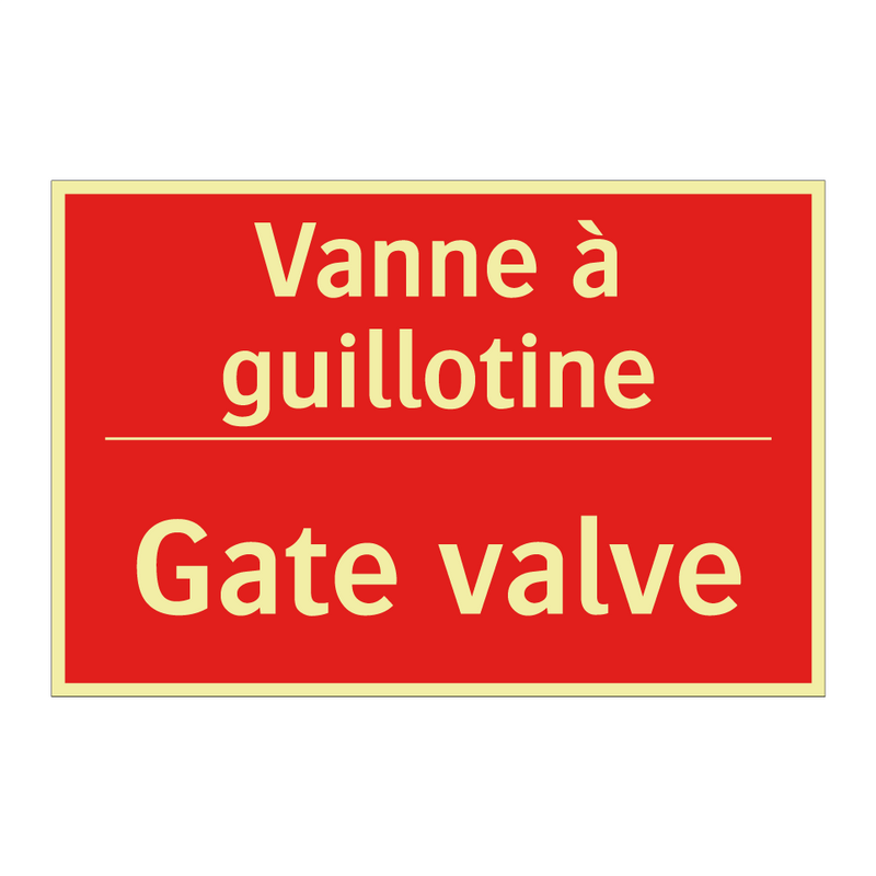 Vanne à guillotine - Gate valve