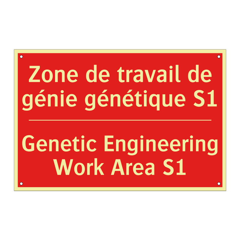 Zone de travail de génie génétique /.../ - Genetic Engineering Work Area /.../