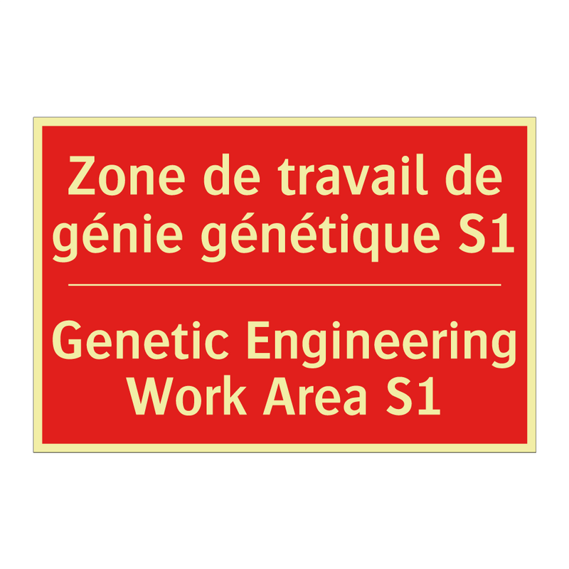 Zone de travail de génie génétique /.../ - Genetic Engineering Work Area /.../