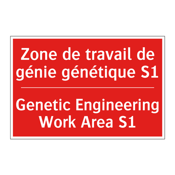 Zone de travail de génie génétique /.../ - Genetic Engineering Work Area /.../