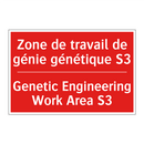Zone de travail de génie génétique /.../ - Genetic Engineering Work Area /.../