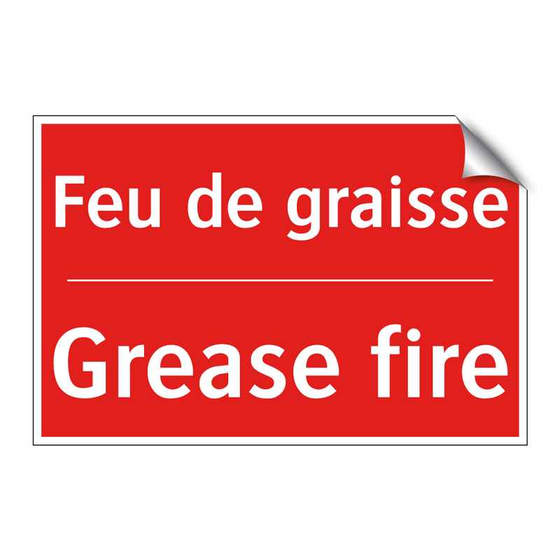 Feu de graisse - Grease fire