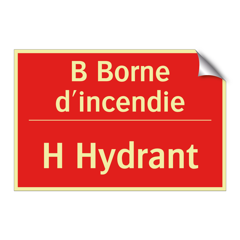 B Borne d'incendie - H Hydrant