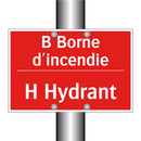 B Borne d'incendie - H Hydrant